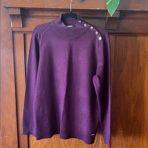 Calvin Klein Deep Purple Knit Sweater